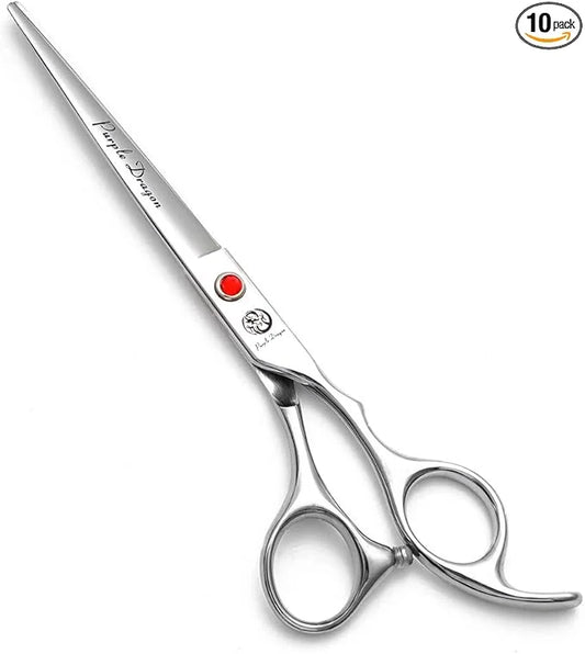 Purple Dragon 4“/5"/5.5"/6"/6.5"/7"/7.5"/8"/9"/10" Sharp Edge Salon Hair Cutting Shears - Pet/Dog Grooming Scissors with B...