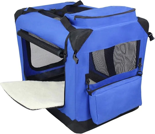 EliteField 3-Door Folding Soft Dog Crate with Carrying Bag and Fleece Bed (2 Year Warranty), Indoor & Outdoor Pet Home (42...