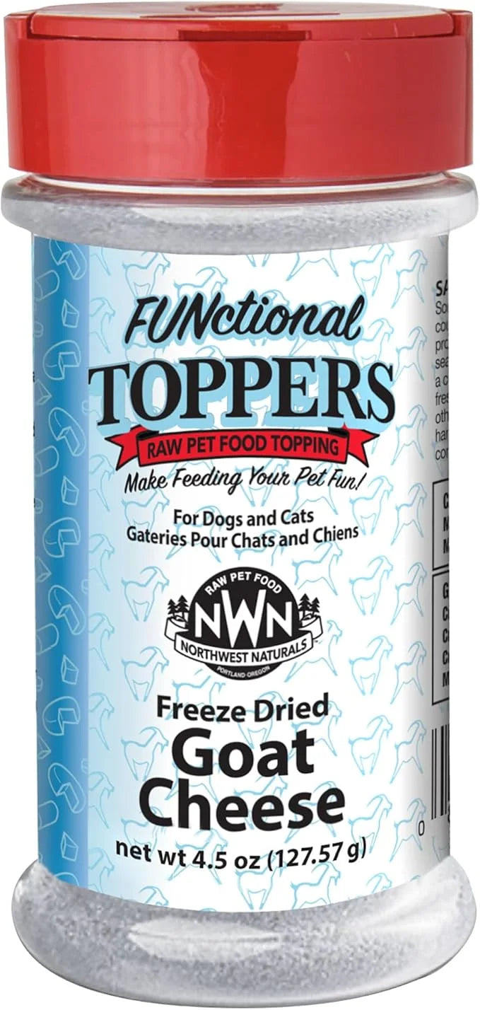 Northwest Naturals Freeze-Dried Goat Cheese Functional Topper - for Dogs & Cats - Healthy, 1 Ingredient, Human Grade Pet F...