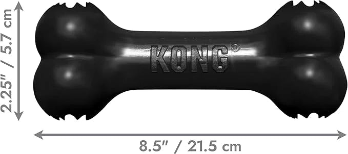 KONG - Extreme Goodie Bone - KONG's Most Durable Natural Rubber Dog Bone for Power Chewers - Black - For Large Dogs - Prod...