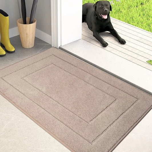 PURRUGS Dirt Trapper Door Mat 24" x 36", Non-Slip/Skid Machine Washable Entryway Rug, Dog Door Mat, Super Absorbent Welcom...