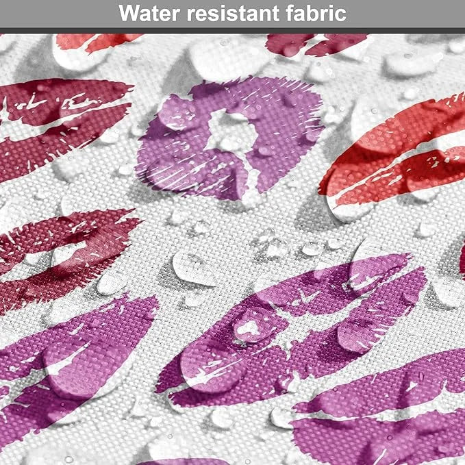 Lunarable Kiss Dog Crate Cover, Fun Colorful Design Lipsticks Kisses Fashion Illustration Print Artwork, Easy to Use Pet K...