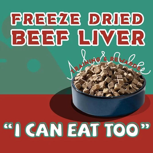 18oz Freeze Dried Beef Liver Dog Treats & Healthy Snacks for Cat,100% Raw Beef Liver Cut Into Pieces,Soft Treats for Train...