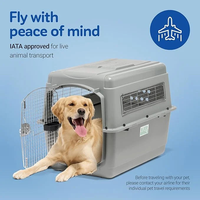 Petmate Sky Kennel - For Air and Travel, Airline Approved Dog Crate for Pets up 70-90 lbs, Heavy Duty Dog Kennel, Made in ...