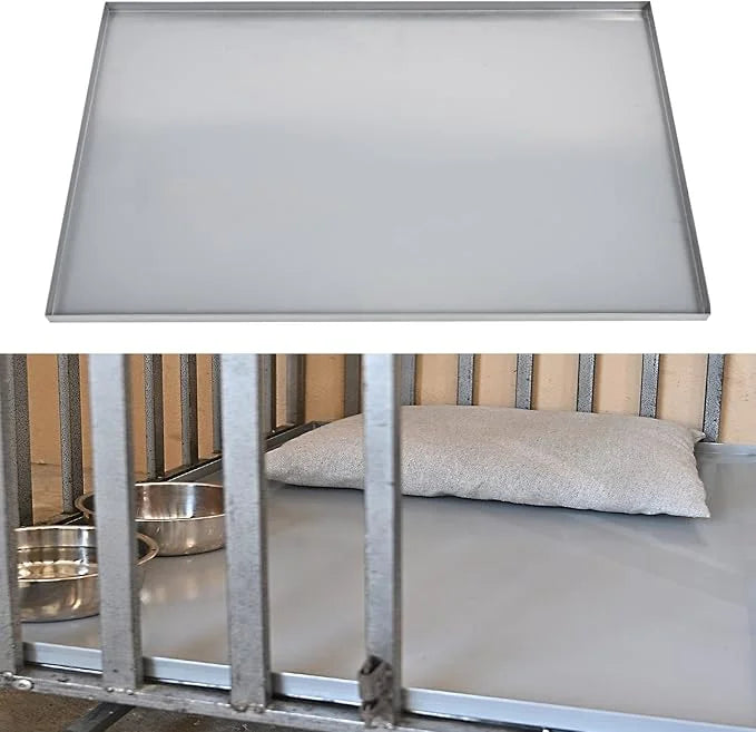 41x27.38x1 Replacement Tray for Dog Crate, Galvanized, Chew-Proof and Crack-Proof Dog Kennel Tray Replacement - Product Image