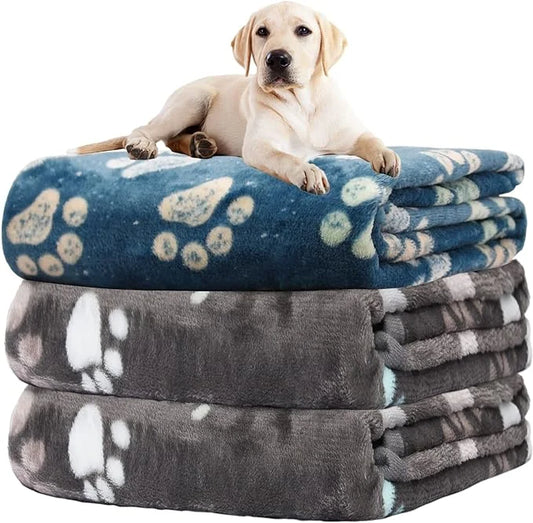 1 Pack 3 Blankets for Dogs, Dog Blankets for Large Dogs, Medium Dog Blanket Super Soft Fluffy Premium Fleece Pet Blanket F...