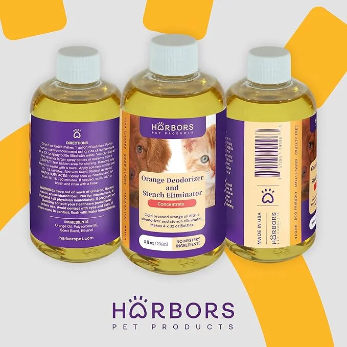 Harbor's Orange Deodorizer and Pet Stench Eliminator. Removes Dog & Cat Urine. Cleans Rugs, Furniture, and Mattresses with...
