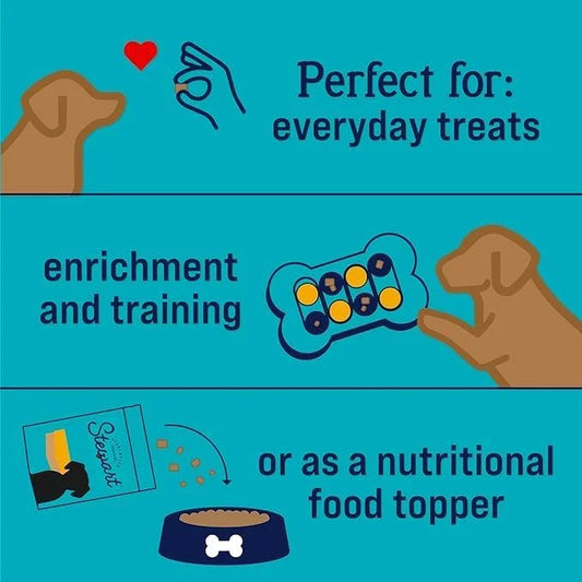 Stewart Chicken Liver Freeze Dried Dog Treats and Supper Sprinkles, Resealable Containers, Grain Free & Gluten Free, Singl...