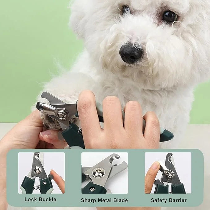 Pet Nail Clippers Trimmer and Grooming Kit, 8 Pieces Pet Grooming Kit - Dematting Comb,Slicker Brush,dog nail trimmer,coll...