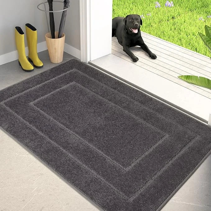 PURRUGS Dirt Trapper Door Mat 32" x 47.5", Non-Slip/Skid Machine Washable Entryway Rug, Dog Door Mat, Super Absorbent Welc...