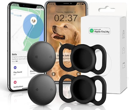 VB GPS Tracker for Dogs (2 Pack), Mini GPS Cat Tracker, Smart Pet Activity Tracker (iOS Only), No Monthly Fee, Compatible ...