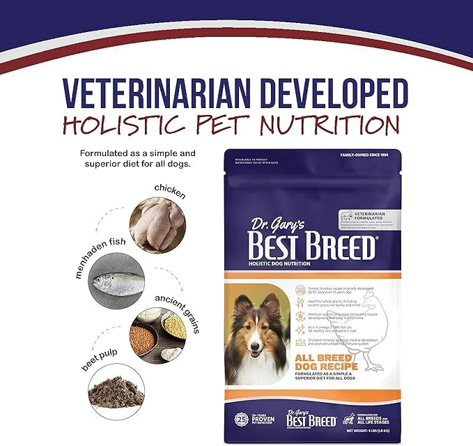 Best Breed Dr. Gary's All Breed Dog Diet Made in USA [Natural Dry Dog Food for All Breeds and Sizes]- 13lbs., Dark Brown (...
