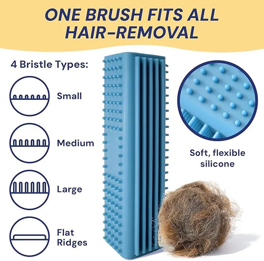 Magic Pet Hair Block Brush (Sky Blue) | Ultimate Dog & Cat Hair Remover for Sofa, Furniture, Carpet, Bedding, and Clothing...