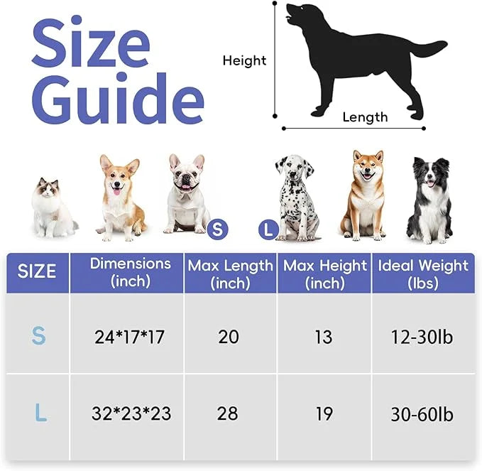 Petprsco Portable Collapsible Dog Crate, Travel Dog Crate 24x17x17 with Soft Warm Blanket and Foldable Bowl for Large Cats...