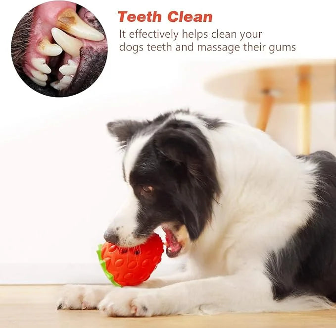 MewaJump Dog Puzzle Toys, Rubber Dog Chew Toys,Treat Food Dispensing Dog Toys for Teeth Cleaning, Dog Ball Toy, Interactiv...