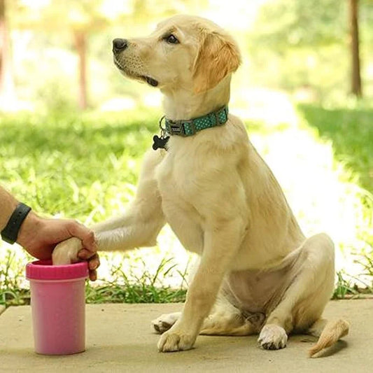 2 Pack Portable Dog Paw Cleaner, Washer, Buddy Muddy Pet Foot Cleaner for Medium Breed Dogs and Cats, Pink - Product Image