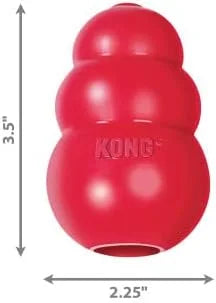 KONG Classic Stuffable Dog Toy - Fetch & Chew Toy for Dogs - Treat-Filling Capabilities & Erratic Bounce for Extended Play...