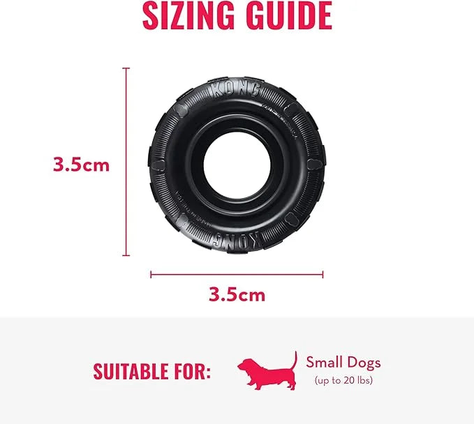 KONG Extreme Tires - KONG's Most Durable Natural Rubber Chew & Fetch Toy - Treat Dispenser Dog Tire Toy - Pet Supplies for...