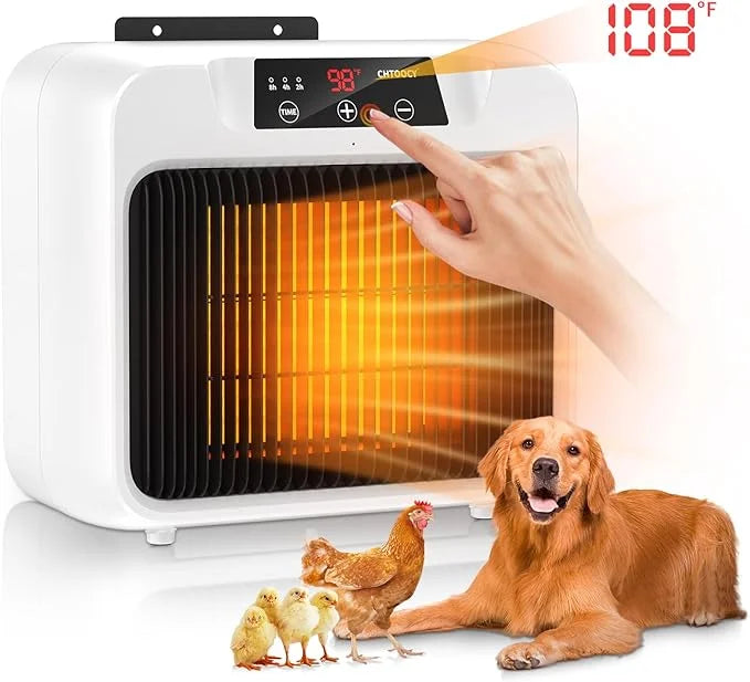 Upgrade 600W Large Dog House Heater w Thermostat, Adjustable Temp & Timer Heating Pet Heater for Outside Winter Insulated ...