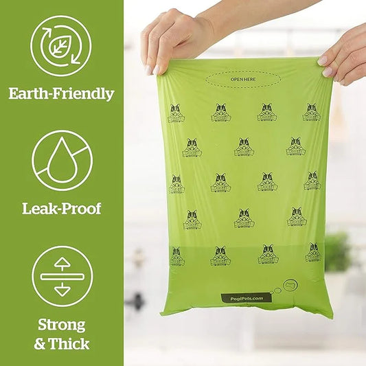 Pogi's Poop n' Wipe Combo - 500 Dog Poop Bags and 100 Plant-based Grooming Wipes Bundle - Product Image
