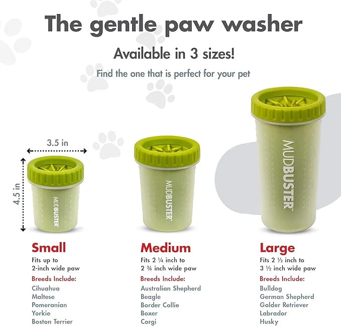 Dexas Green Small Dog Paw Cleaner for Dogs - Premium Quality Pet Supplies and Dog Accessories - Cleans Mud and Dirt - Easy...