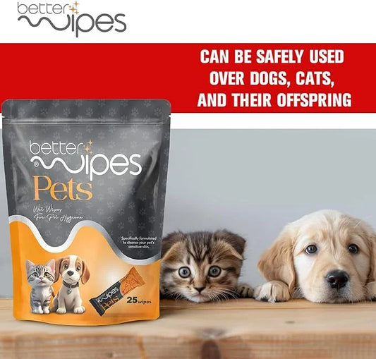 Pets - Extra Thick Pet Wipes for Dogs & Cats | Ultra Soft Dog Wipes for Paws, Face, Ears & Body | Hypoallergenic, Alcohol-...