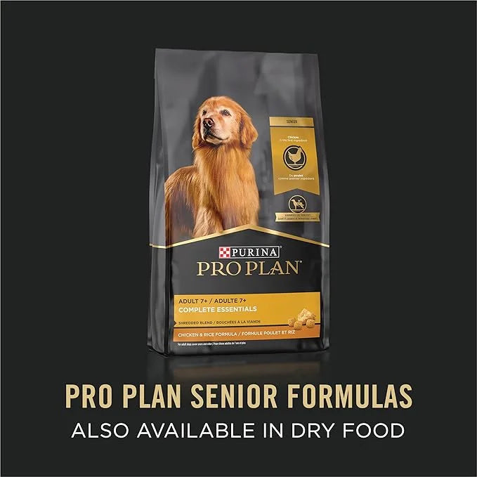 Purina Pro Plan Wet Dog Food For Senior Dogs Adult 7 Plus Turkey and Rice Entree Classic - (Pack of 12) 13 oz. Cans - Prod...