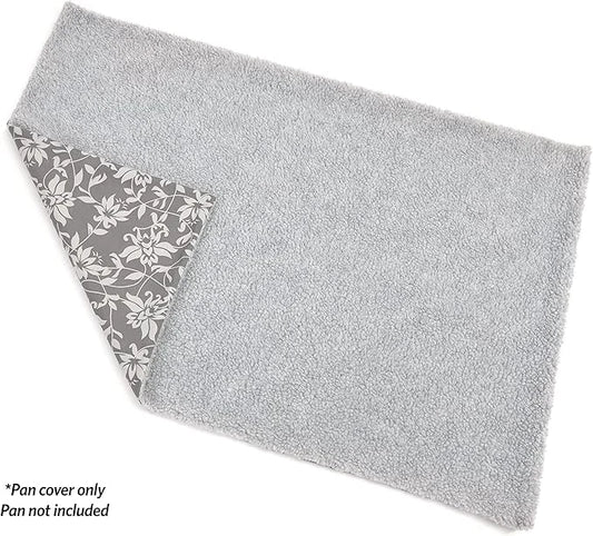 MidWest Homes for Pets Quiet Time Reversible Crate Pan Cover 42' Gray Floral/Fleece - Product Image