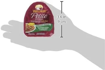 Wellness Natural Pet Food 3 Oz Grain Free Natural Wet Small Breed Roasted chicken, beef, green beans & Red Peppers. (12 Pa...