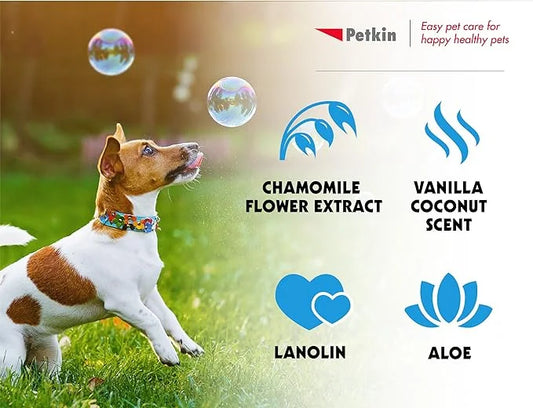 Petkin Dog Sunscreen Sunwipes - Sunscreen for Dogs, SPF 15 - Simply Wipe on Anytime for Instant Sun Protection - Includes ...