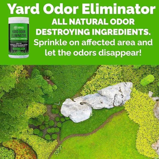 "Nature's Pure Edge,Yard Odor Eliminator. Perfect For Artificial Grass, Patio, Kennel, and Lawn. Instantly Removes Stool a...