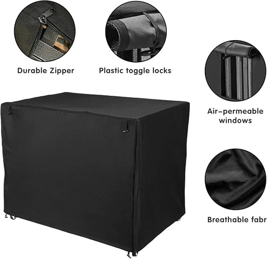42 inch Heavy Duty Dog Crate Covers Durable 600D Polyester Insulated Dog Kennel Cover Soundproof Windproof Rainproof Shadi...