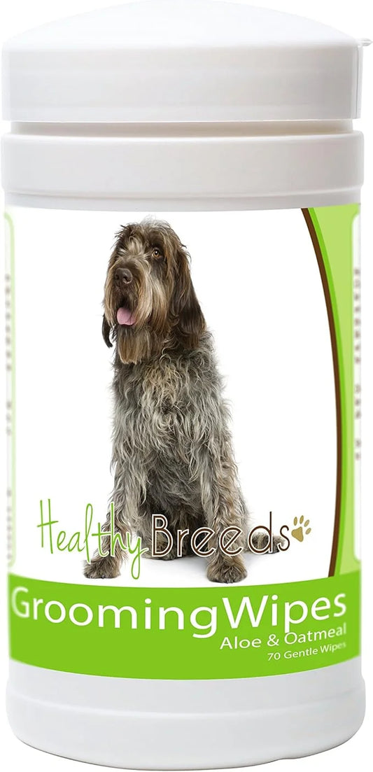 Healthy Breeds Wirehaired Pointing Griffon Grooming Wipes 70 Count - Product Image