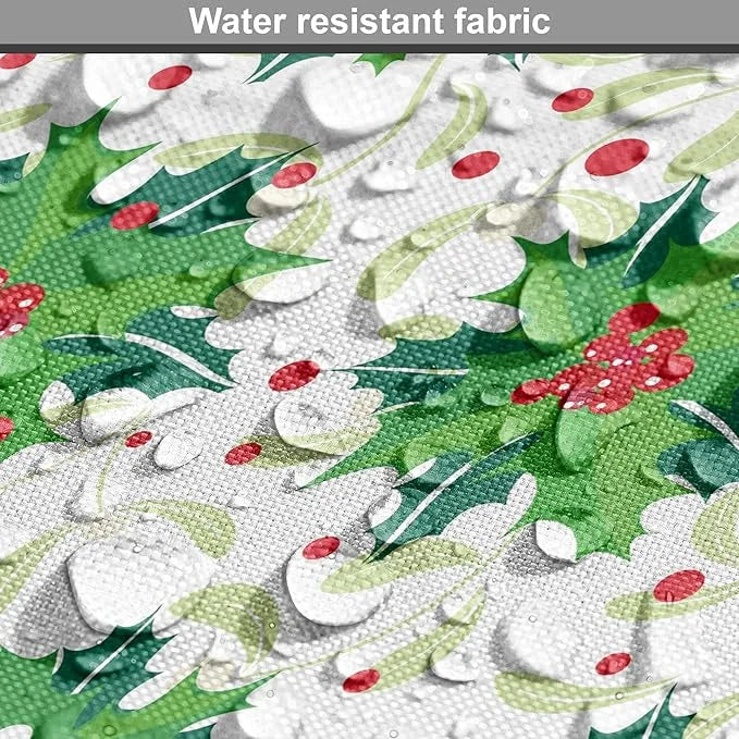 Lunarable Berries Dog Crate Cover, Holiday Themed Illustration of Berries Seasonal Christmas Ornaments, Easy to Use Pet Ke...