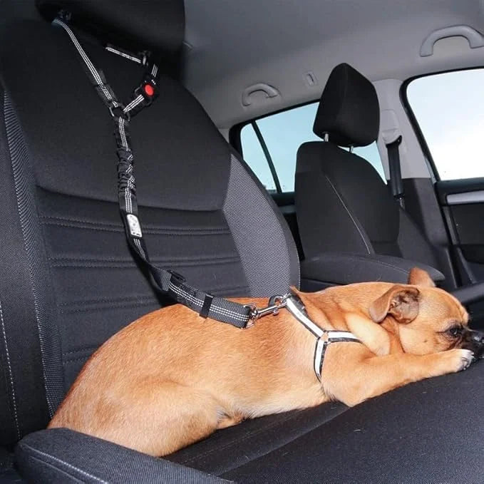 2 Piece Set Dog Seat Belt Retractable Dog Car Seatbelts Adjustable Pet Seat Belt for Vehicle Headrest Restraint Adjustable...
