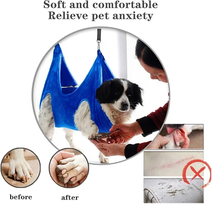 Dog Grooming Harness, Multifunctional Cats and Dogs Grooming Hammock, Pet Beauty Assistant, Nail Scissors/Nail Trimmer/Rou...