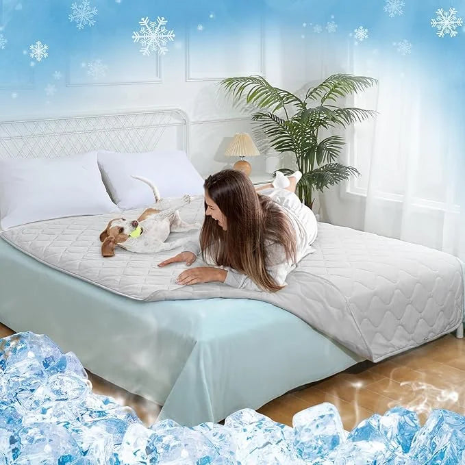 Rywell Cooling Mat 60 * 80IN, Cooling Comforter for Home Use Q-Max>0.5, Cooling&Soft Surfaces for All Seasons,Protect Furn...