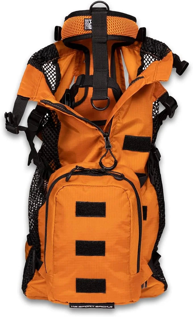 K9 Sport Sack Walk-On | Dog Carrier Dog Backpack with Harness & Storage (Small, Sunset Orange) - Product Image