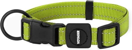 Best Pet Supplies Reflective Dog Collar with Adjustable Length, Heavy-Duty Buckle, and Strong Leash D-Ring, Training, Walk...