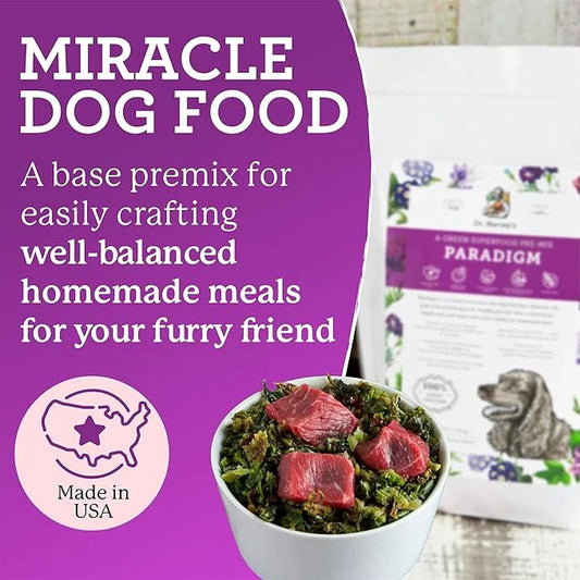Dr. Harvey's Paradigm Green Superfood Dog Food, Human Grade Dehydrated Grain Free Base Mix for Dogs, Diabetic Low Carb Ket...