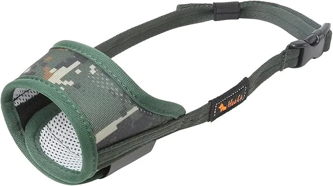 HEELE Dog Muzzle, Soft Tactical Camouflage Dog Muzzle for Small Medium Large Dogs, Breathable Muzzle to Prevent Biting, Ch...