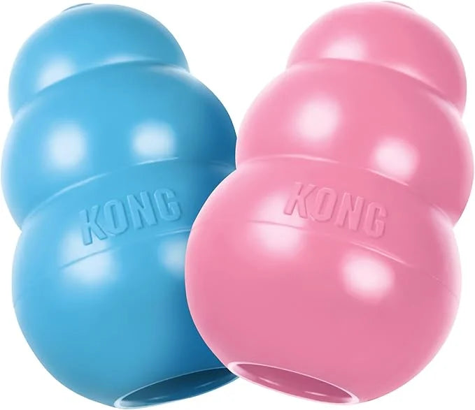 KONG Puppy - Natural Teething Rubber Chew Toy for Dogs - Stuffable Dog Toy for Extended Playtime - Chew & Fetch Toy for Pu...