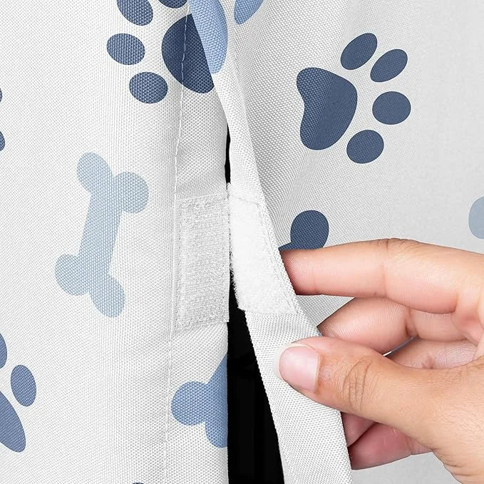 Sweet Jojo Designs 30in. Small/Medium Dog Crate Cover (Bones and Paw Prints) for Boys Pet Cage, Kennel Covers (Modern, Car...