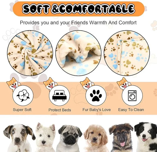 1 Pack 3 Blankets for Dogs Blankets for Large Dogs Large Dog Blanket Super Soft Fluffy Premium Fleece Pet Blanket Flannel ...