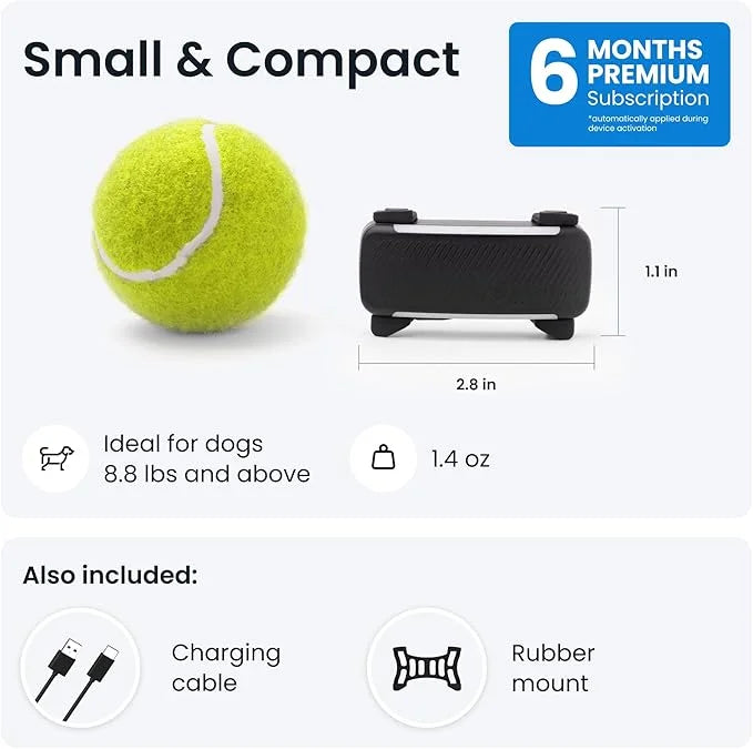 Tractive GPS Dog Tracker (2025 Release with Free 6 Month Subscription) | Real-time Pet Location Tracker | Health & Wellnes...