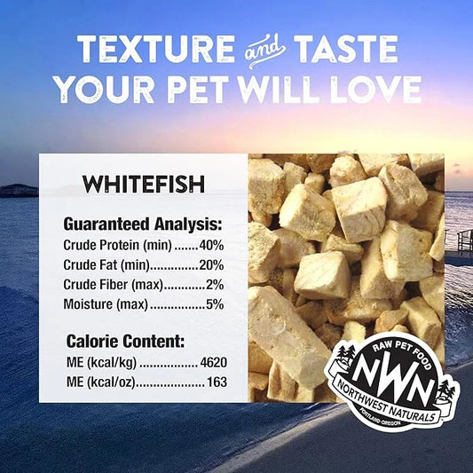 Northwest Naturals Raw Rewards Freeze-Dried Whitefish Treats for Dogs and Cats - Bite-Sized Pieces - Healthy, 1 Ingredient...