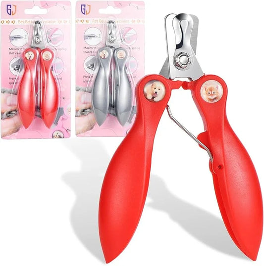 2 Pack Professional Dog Nail Trimmer, Safety Guard Pet Nail Clipper for Dogs, Sharp Pet Nail Trimmer with Nail File, Claw ...
