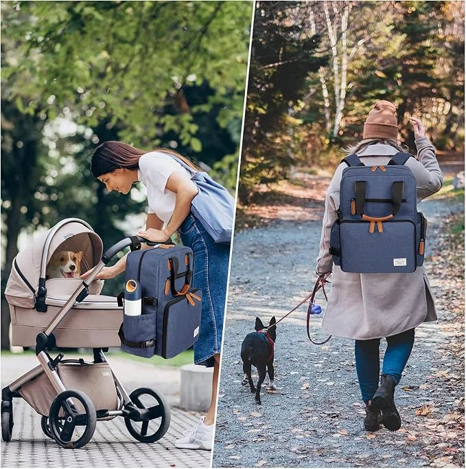 Modoker Dog Travel Bag, Airline Approved Backpack for Pet Accessories Organizer, Tote Weekend Bag with 2 Dog Food Storage ...